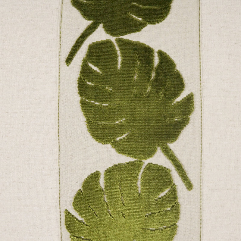 Palm Leaf Square Pillow Cover & Insert, Kiwi, Square 22"