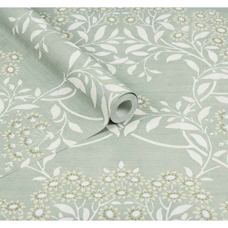 Papier peint damassé Penelope, Vert