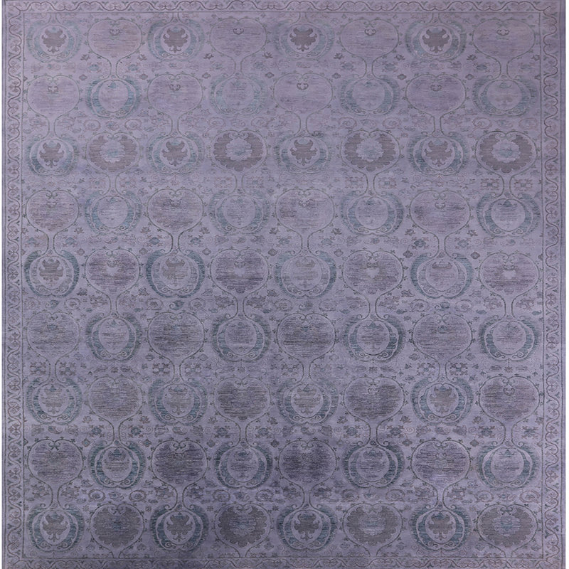 Tapis oriental mauve, Carré 5 pi