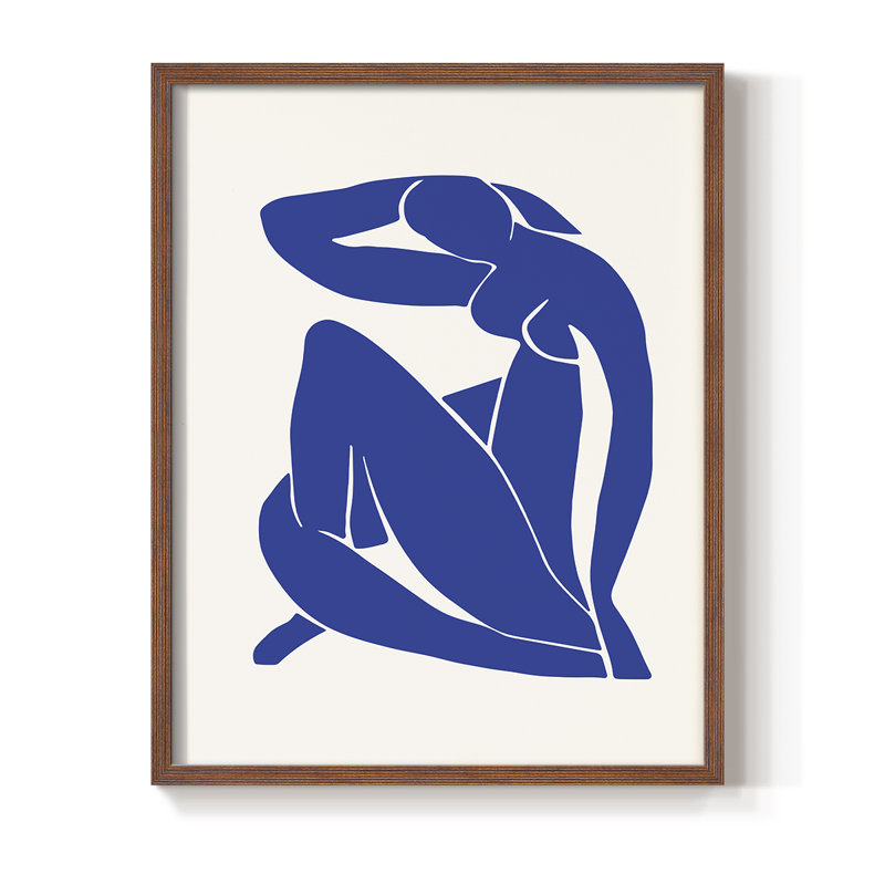 Matisse CXXXVII Framed Print - Solid Wood, Brown, 10" H x 8" W