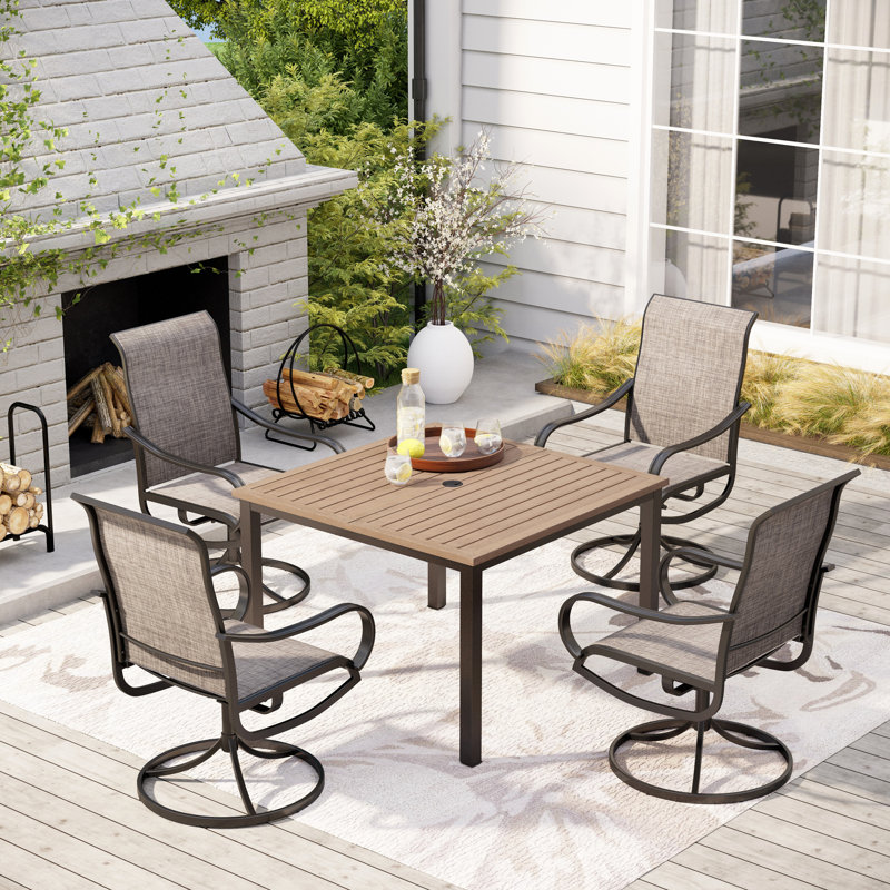 Dawlton 4 - Person Patio Dining Set with Square Table