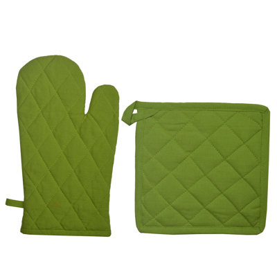 Dunroven House, Inc. Cotton Potholder & Oven Mitt Set
