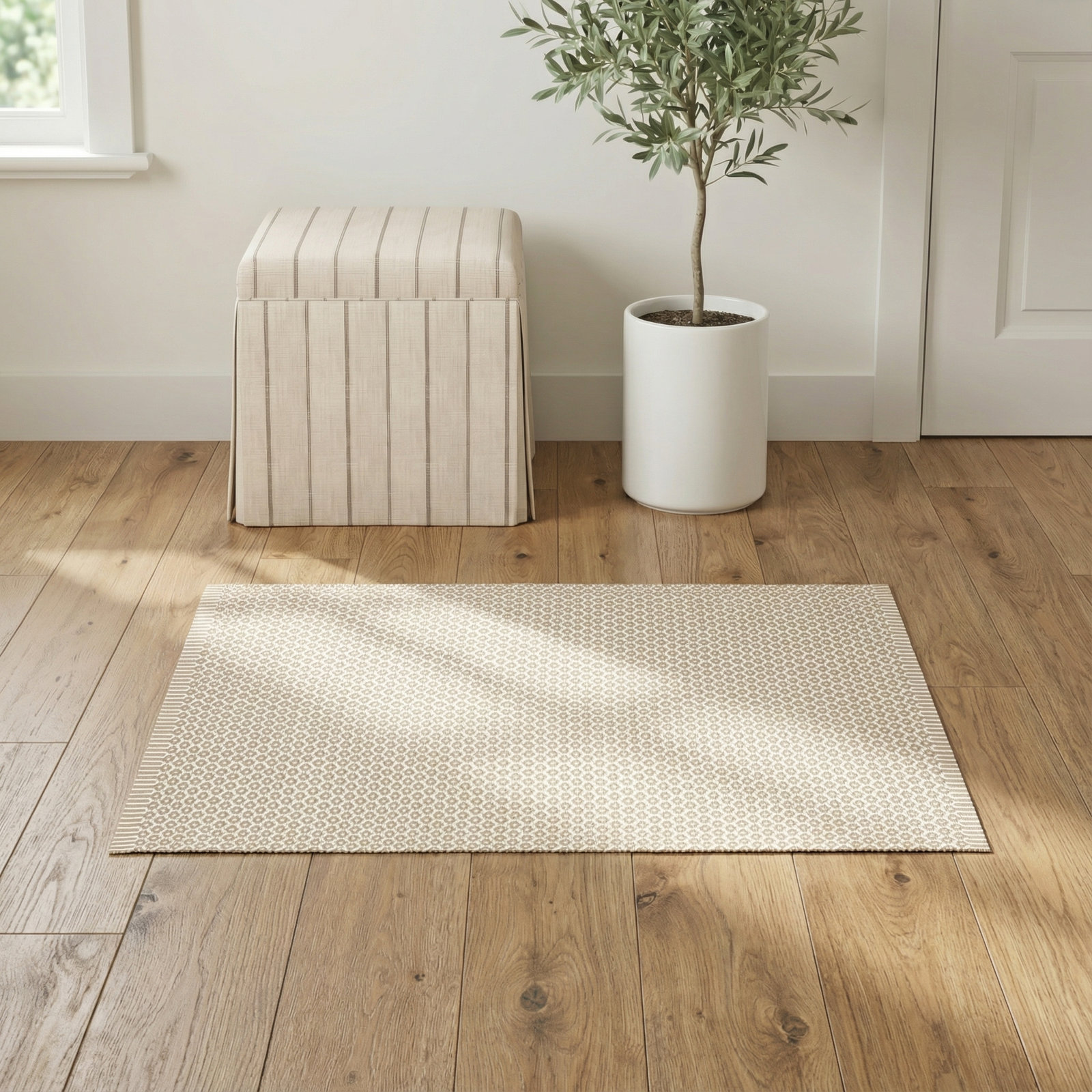 Finn Khaki Handwoven Indoor/Outdoor Rug, Rectangle 9'6" x 13'6"
