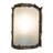 6" Wide Leaf Edge Wall Sconce