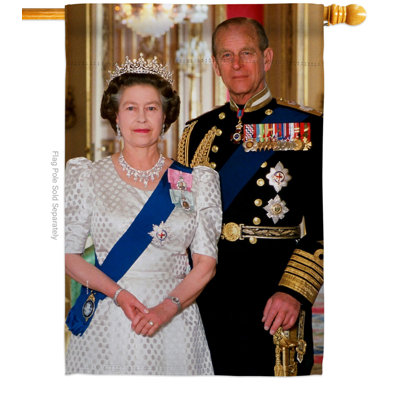 Drapeau de maison britannique à deux côtés en polyester 40 x 28 po