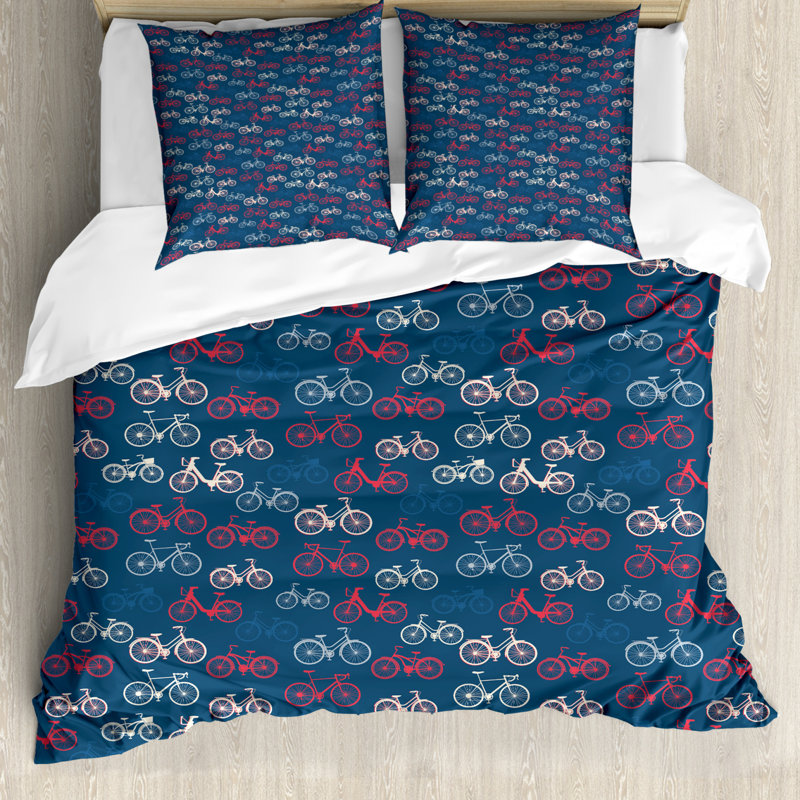 Yesenia Blue 100% Brushed Microfibre Duvet Cover Set, 155 x 220 cm - 2 Pillowcases (80 x 80 cm)