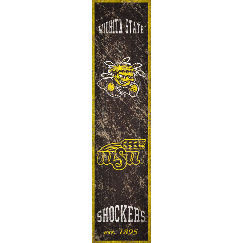 NCAA Heritage, impression sur bois, Université de Wichita State