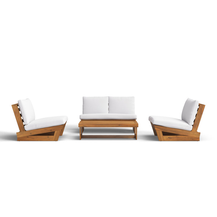 Louise 4 - Person Outdoor Seating Group with Cushions