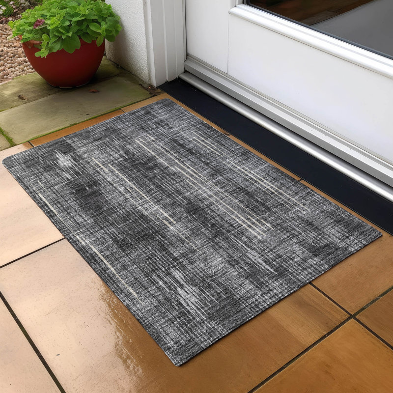 Tapis intérieur / extérieur mâle avec envers antidérapant, Rectangle 1 pi 8 po x 2 pi 6 po