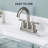 Celestine Centerset Bathroom Faucet with Drain Assembly, 2-handle Bathroom Sink Faucet-94818545