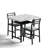 3-Piece Dining Table Set With Faux Marble Tabletop, Under-The Table Storage And Cushioned Chairs For Small Space, Minimalist Dining Set For Kitchen, Home Bar And Patio-1996580155