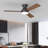 42 In. Dimmable Led Indoor/outdoor Black Flush Mount Ceiling Fan With Light And Remote, 6 Speeds Dc Reversible Noiseless-69907867