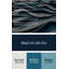 Art mural horizontal à rayures horizontales bleu blanc et métal-1462589274