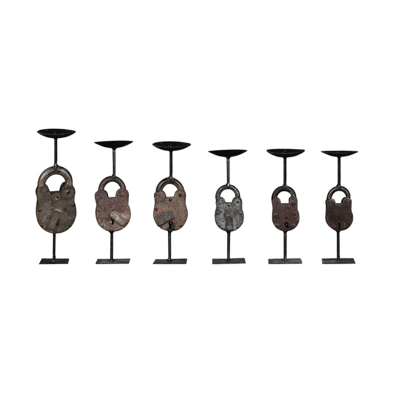 9'' H Solid Wood Candlestick