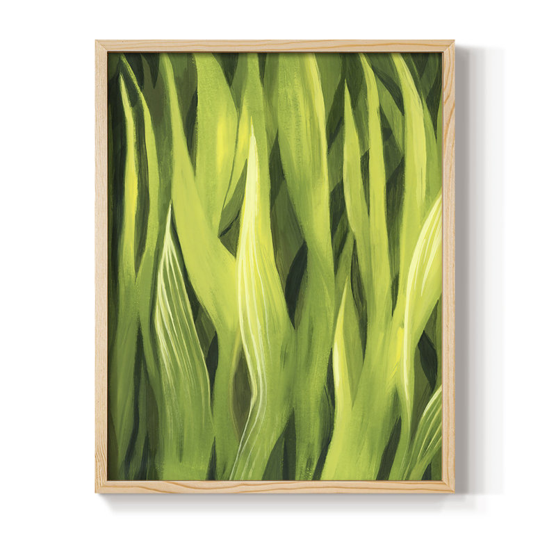 Blades of Grass I, reproduction encadrée - bois massif, H 15 po x l 12 po