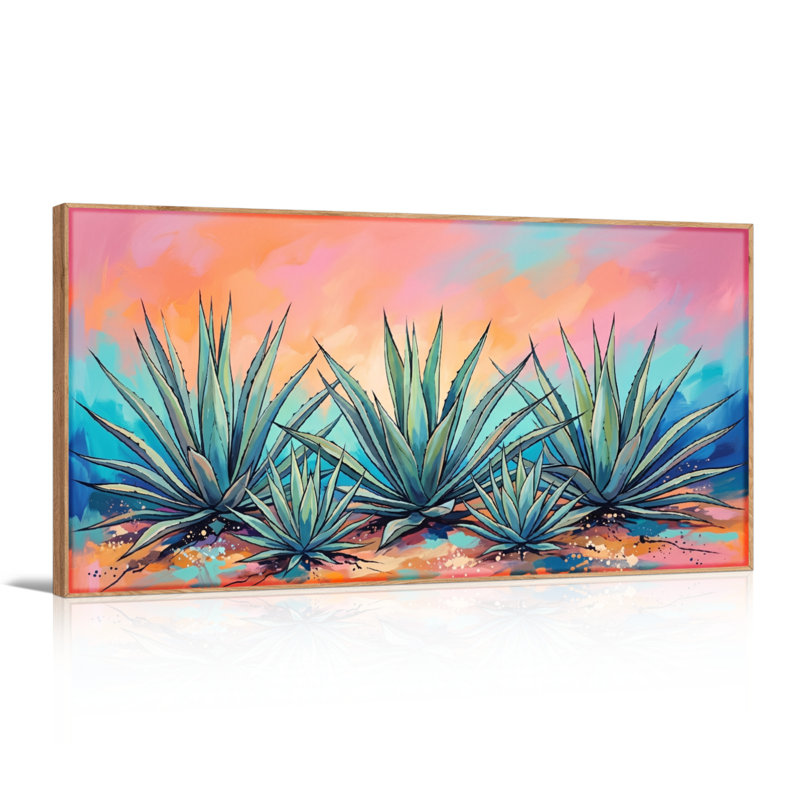 «Desert Plants», reproduction d'art sur toile, ensemble de 1, Naturel, 40“W x 20”H