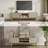 Mid Century TV Stand With Storage Cabinets And Open Shelves For Tvs Up To 75''-396322981