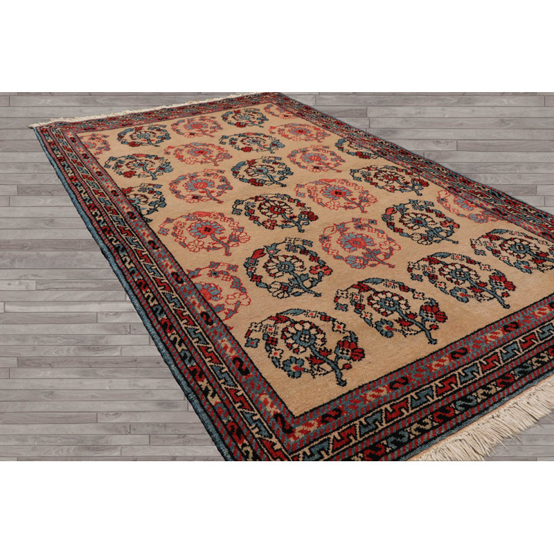 Lynnville One-of-a-Kind Rectangle 2'11" X 4'8" 1970s Wool Area Rug in Beige