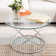 Jefre 31.5" Tempered Glass Coffee Table with Plated Metal Frame