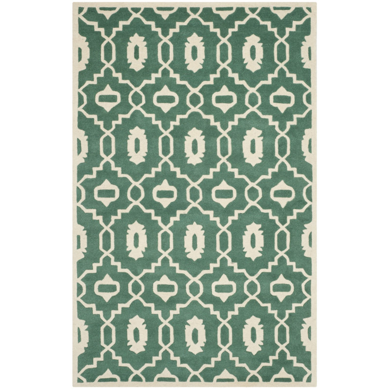 Carolene Hand Tufted Wool Geometric Rug, Rectangle 6' x 9'