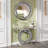 Crystal Crush Diamond Sparkly Round Silver Mirror For Wall Decoration