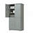 Tall and Wide Storage Cabinet with Doors for Bathroom/Office, Three Drawers, Grey-1031078371