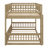 Modern Bunk Bed with Convenient Ladder and Safety Guardrails-899420873