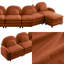 Teddy Fabric L-Shaped Cloud-like 4-Seater Modular Sectional Sofa, Curved Backrest & Armrests, Movable Ottoman, Double-Layer Cushion with Lumbar Pillows for Supportive Comfort-874267806