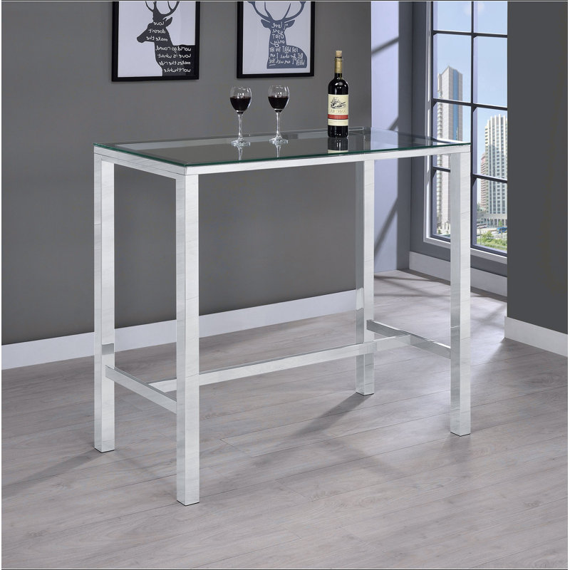 Tommy Chrome 47-inch Bar Table
