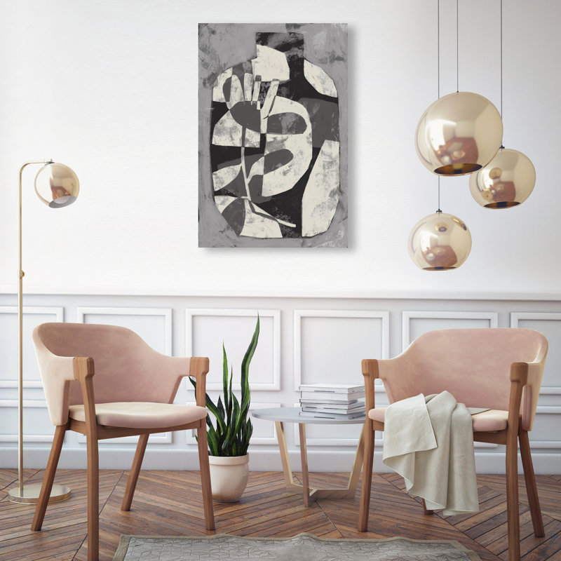 Minimalist Vase Canvas Abstract Print by Oliver Gal, Black Frame, 10 x 15, 30"H x 20"W, Gallery Wrapped