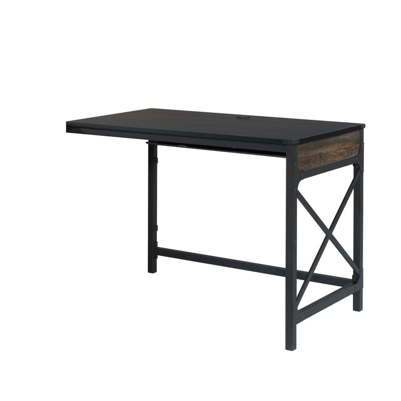 Bureau de retour 42 po avec espace de travail élargi, finition brune, H 29,53 po x l 41,93 po x P 23,54 po