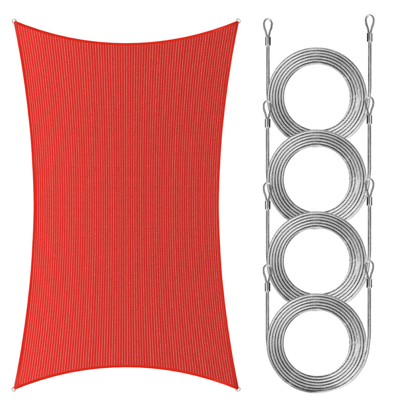 Voile d'ombrage rectangulaire Royal Shade, 10 pi x 8 pi, Rouge
