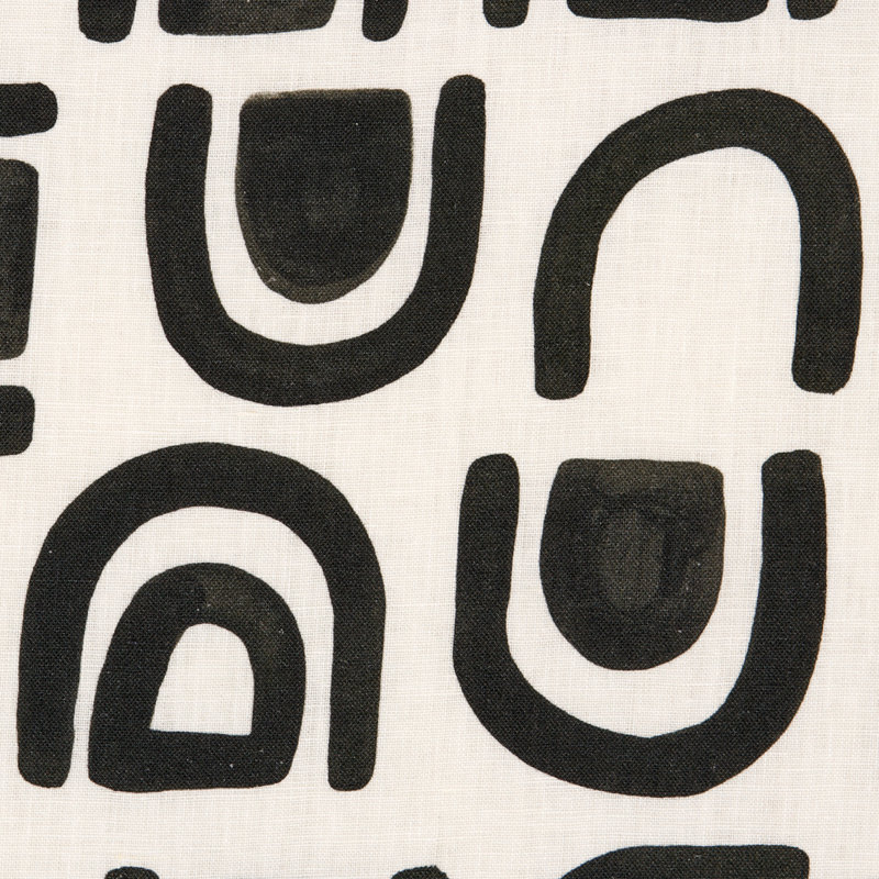 Tissu en lin Schumacher x Hadiya Williams, Carbone