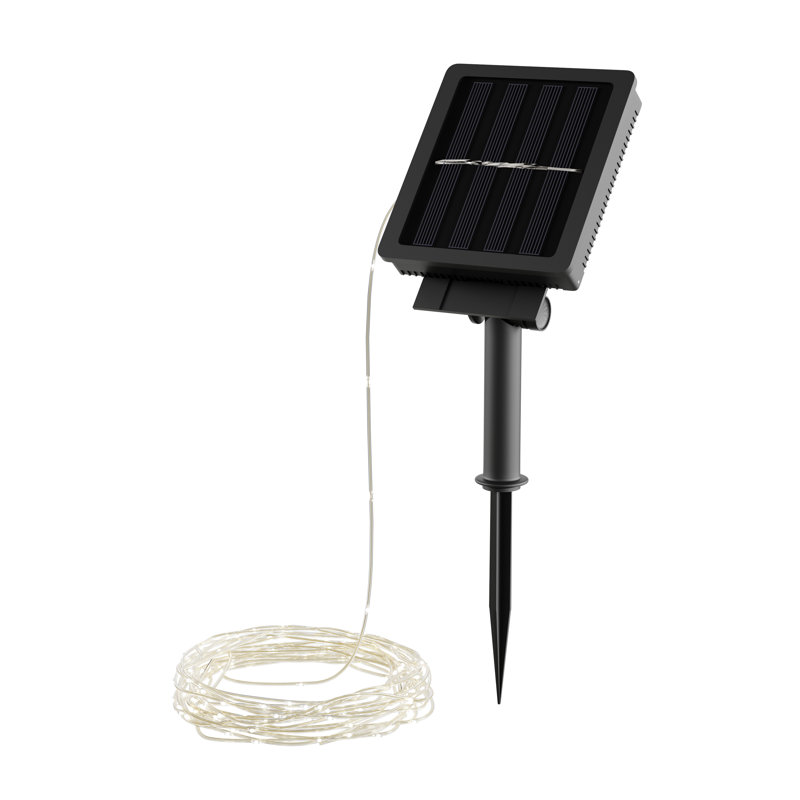 Solar Fairy Lights - Outdoor String Lights with 100 LED Lights and 8 Lighting Modes for Patio, Backyard, Garden, and Events by Pure Garden (Warm White)