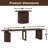 Oval 44" to 132" Extendable Dining Table with Removeable Leaf and Hidden Caster