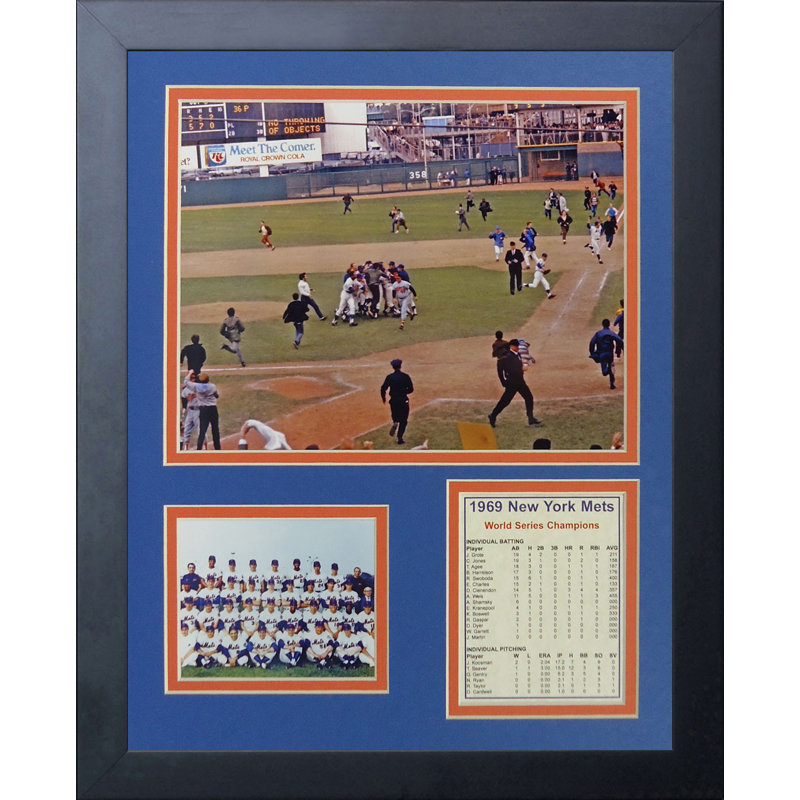 Souvenirs encadrée 1969 new york mets-célébration