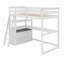 Lit mezzanine simple avec bureau et tablettes-213100092
