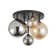 Bertina 5-Light Modern Globe Glass Shade Dimmable Semi Flush Mount Light