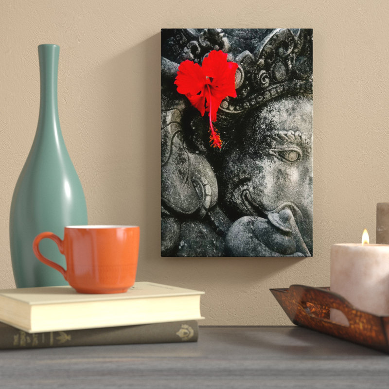 Statue Ganesh God Hindu God - estampe numérique sur toile tendue avec châssis, H 40 po x l 26 po x P 1,5 po
