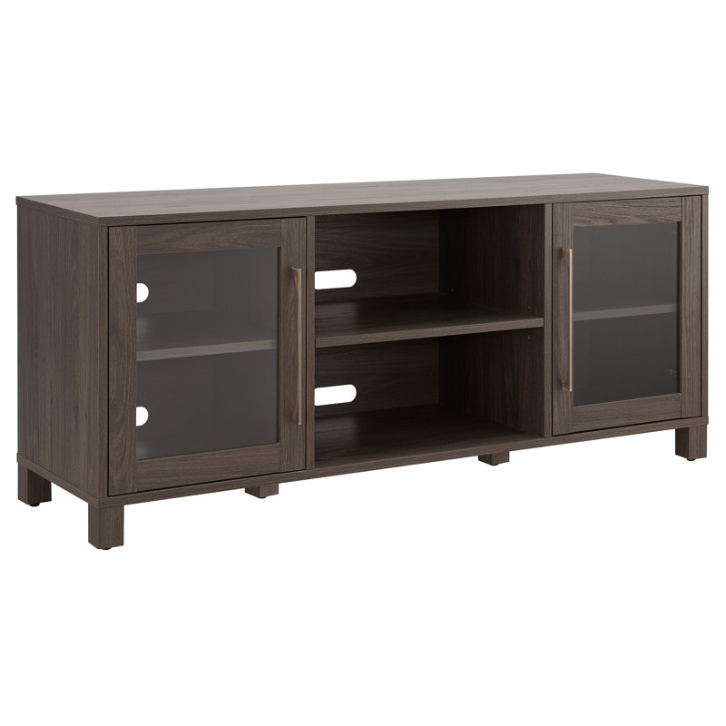 Quincy Unfinished TV Stand for TVs up to 65", Alder Brown