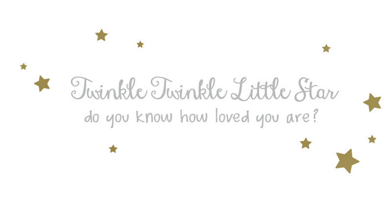 Décalcomanie murale little star twinkle, H 26 po x l 65 po x P 0,01 po, Argenté / doré