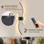 Grand ensemble de 2 appliques murales rechargeables sans fil avec télécommande