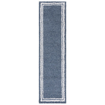 Calico Shag Performance Ivory/Blue Rug