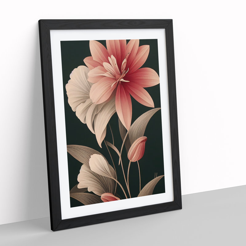 Astounding Flower - Single Picture Frame Print, Black Framed, 64cm H x 46cm W x 2cm D