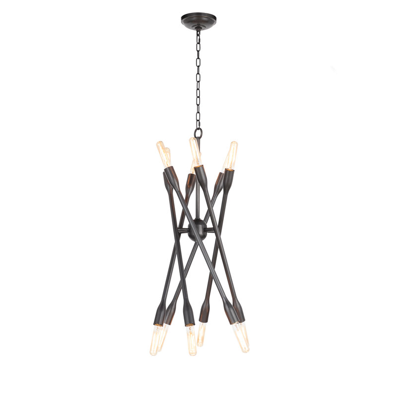 Cobra 12 - Light Chandelier, Oil Rubbed Bronze, 24.75" H x 30.5" W x 30.5" D