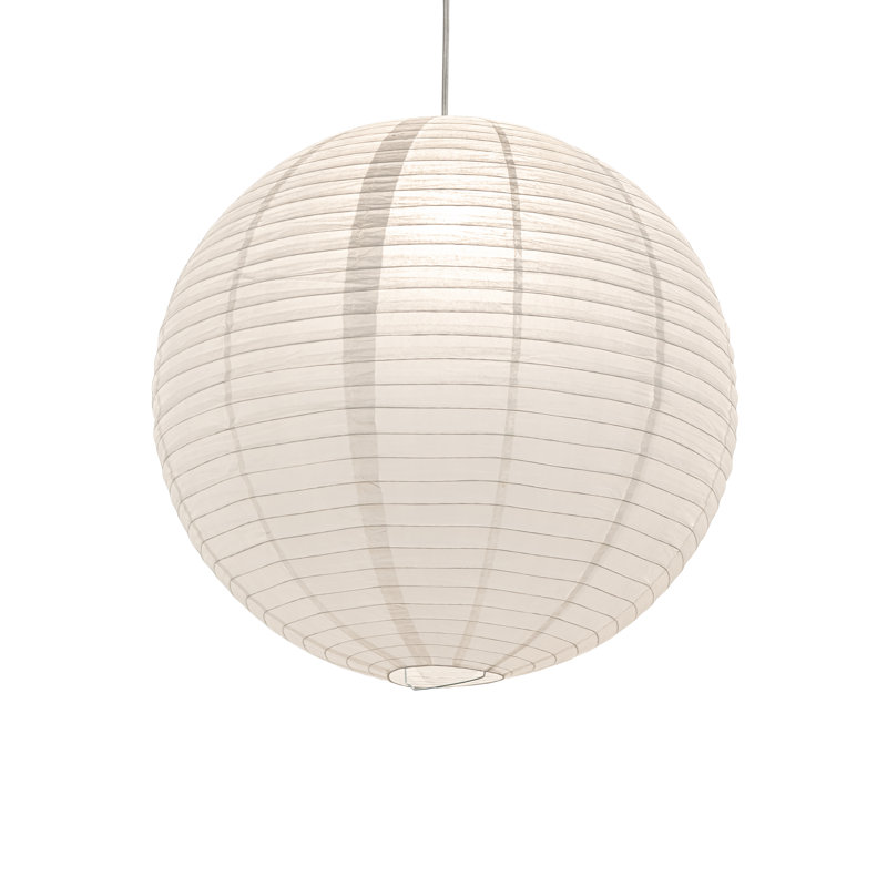 Luminaire suspendu sphère 1 lumière Tengan, H 210 po x l 30 po x P 30 po