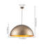 Luminaire suspendu en dôme argenté à 3 lumières Mccarroll-887944897