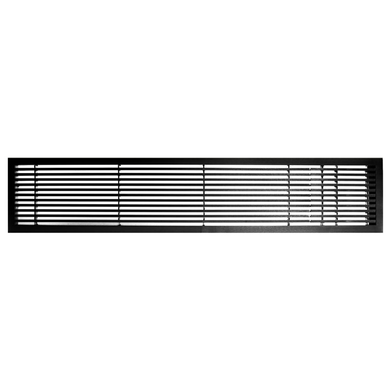 Architectural Grille Aluminum Vent Cover, Matte Black, 0.75" H x 49.25" L x 5.25" W