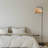 58.8'' Matte Task Floor Lamp Rattan Lampshade Standing Light For Living Room