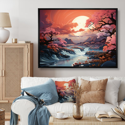 Paysage japonais de tempête océanique IV sur toile